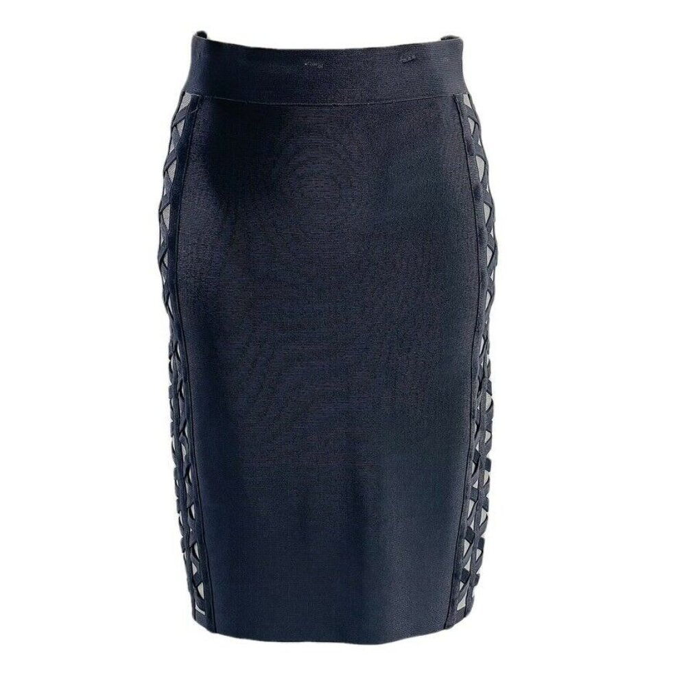 Venus Womens Midi Pencil Skirt With Side Lace Detail - Size M